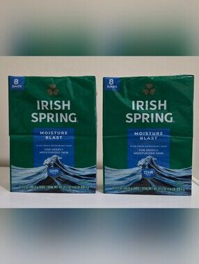 New Irish Spring Moisture Blast Soap Bars (2 Packs/8 Bar Soap Per Pack)
